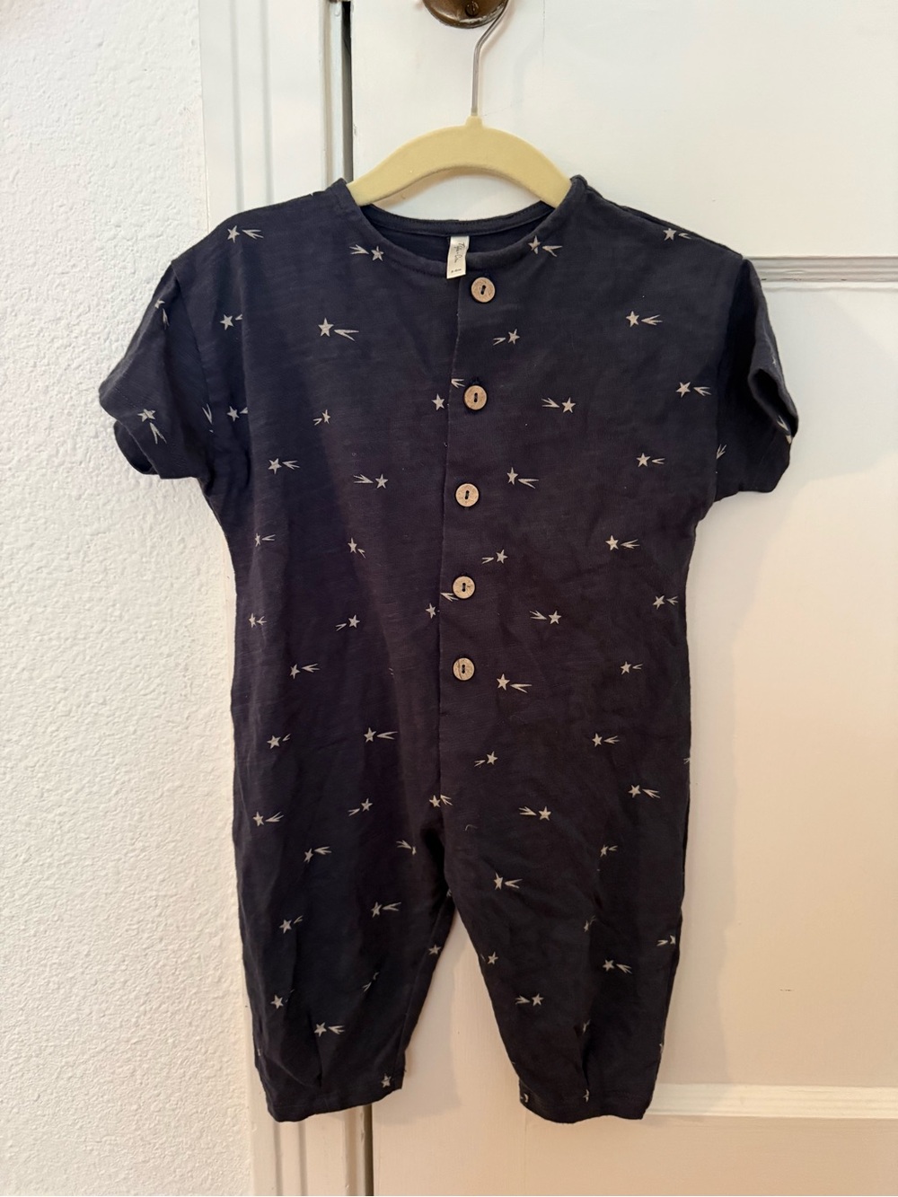 Quincy Mae Navy Blue Star Print One-Piece Bodysuit